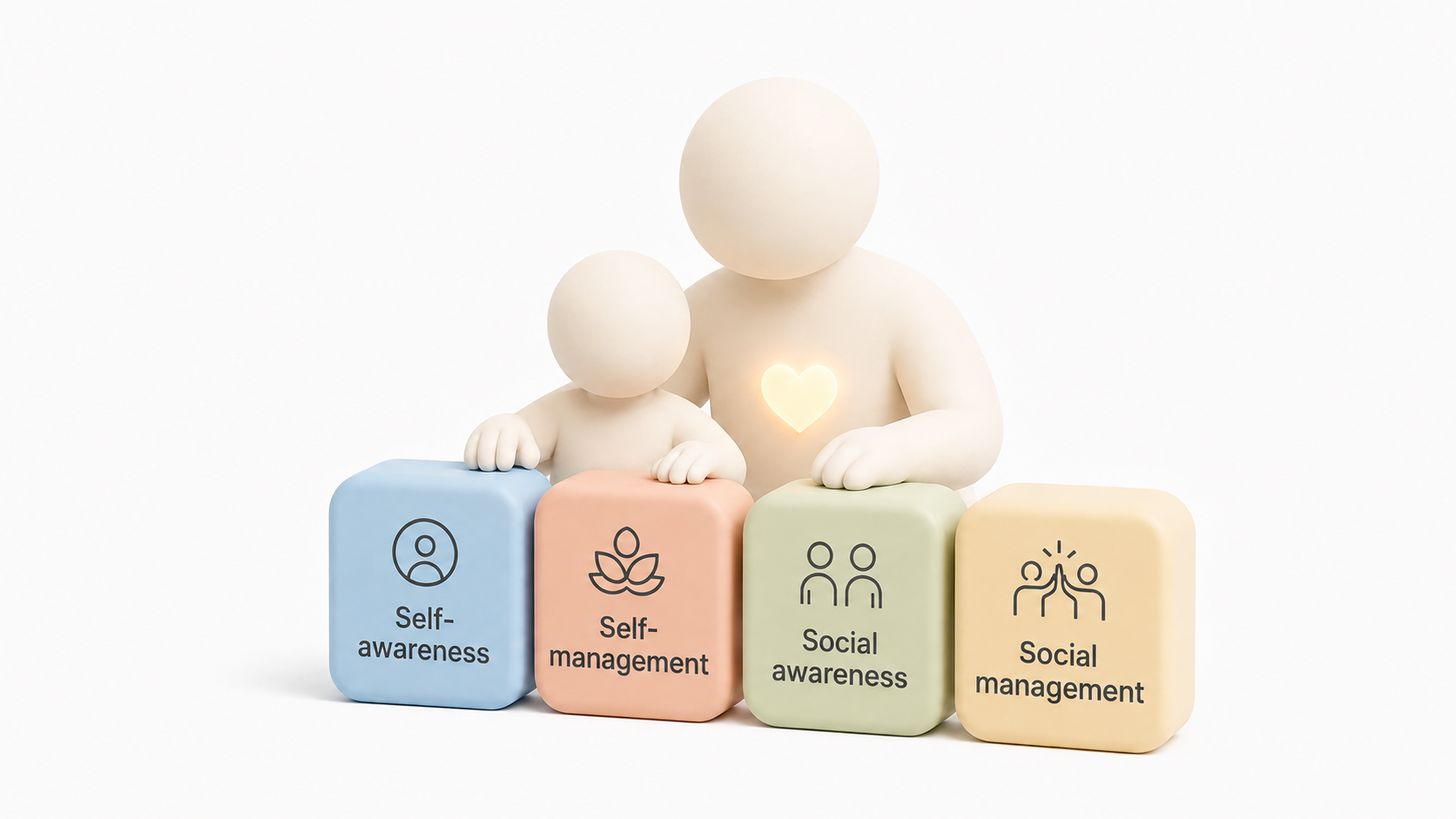 Claymorphic parent and child exploring social and emotional learning